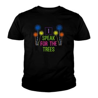 Colorful Earth Day Speak For The Trees Gift Youth T-shirt | Mazezy