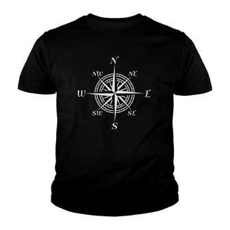 Compass Rose Nautical Wind Rose Gift Youth T-shirt | Mazezy