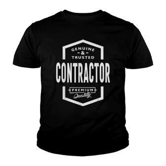 Contractor Job Title Profession Occupation Youth T-shirt | Mazezy