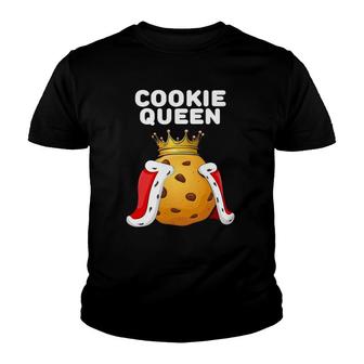Cookie Queen Womens Cookie Lover Cute Cookie Youth T-shirt | Mazezy