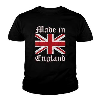 Cool United Kingdom Flag Union Jack Made In England Gift Youth T-shirt | Mazezy