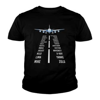 Copilot Gift Aviation Aircraft Flying Airplane Flight Pilot Youth T-shirt | Mazezy