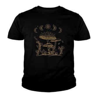 Cottagecore Mushroom , Goblincore Aesthetic Psychedelic Youth T-shirt | Mazezy