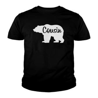 Cousin Bear Silhouette Grizzly Bear Youth T-shirt | Mazezy