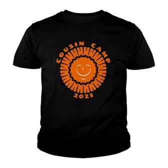 Cousin Camp 2021 - Fun Happy Sunshine Art Youth T-shirt | Mazezy