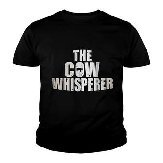 Cow Whisperer Beef Cow Dairy Farmer Milk Youth T-shirt | Mazezy