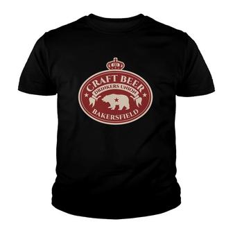 Craft Beer Drinkers Union Bakersfield Youth T-shirt | Mazezy