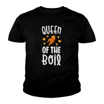 Crawfish Boil Women Queen Of The Boil Mardi Gras Youth T-shirt | Mazezy AU