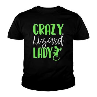 Crazy Lizard Lady Funny Owner Lover Reptile Cute Gift Youth T-shirt | Mazezy