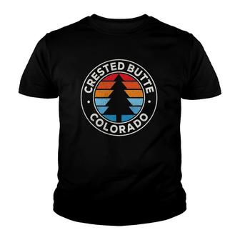 Crested Butte Colorado Co Vintage Graphic Retro 70S Youth T-shirt | Mazezy