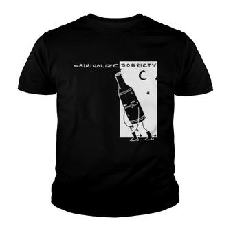 Criminalize Sobriety Youth T-shirt - Thegiftio UK