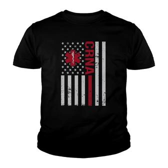 Crna Certified Registered Nurse Anesthetist Usa Flag Youth T-shirt | Mazezy