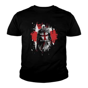 Cross Knight Medieval Templar Knight Youth T-shirt | Mazezy