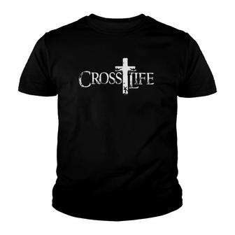 Cross Life Take Up Your Cross Christian Youth T-shirt | Mazezy