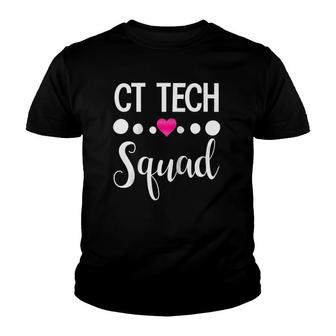 Ct Tech Squad Cute Computed Tomography Technologist Gift Raglan Baseball Tee Youth T-shirt | Mazezy