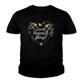 Cupid's Favorite Florist Flower Shop Botanical Gardener Youth T-shirt | Mazezy