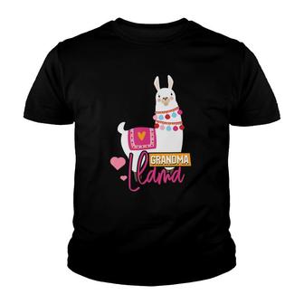 Cute Alpaca Funny Grandmother Graphic Gift Grandma Llama Youth T-shirt | Mazezy