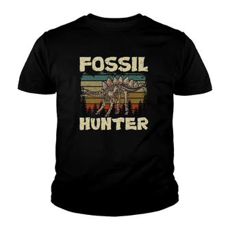Cute & Funny Fossil Hunter Paleontology Dinosaur Youth T-shirt | Mazezy