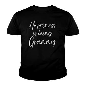 Cute Grandmother Gift Women's Happiness Is Being Granny Youth T-shirt | Mazezy UK