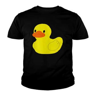 Cute Little Yellow Rubber Ducky Duck Graphic Youth T-shirt | Mazezy