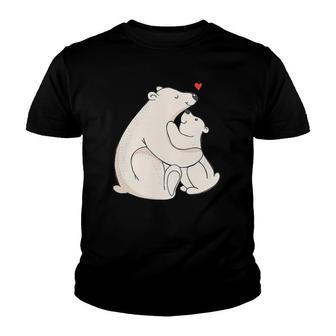 Cute Polar Bear Mama & Baby Cub Love & Gift G999983 Ver2 Youth T-shirt | Mazezy