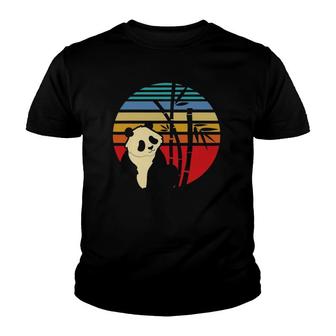 Cute Retro Sunset Panda Vintage Retro Youth T-shirt | Mazezy