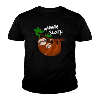 Cute Sloth Mom Mothers Day Gift Sloth Youth T-shirt | Mazezy