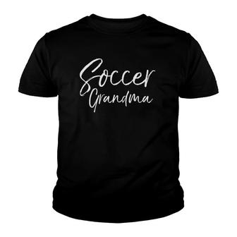 Cute Soccer Grandmother Matching Family Gifts Soccer Grandma Youth T-shirt | Mazezy
