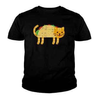 Cute Taco Cat Funny Cinco De Mayo Pet Owner Foodie Mexican Youth T-shirt | Mazezy