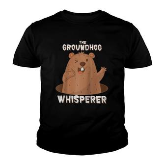 Cute The Groundhog Whisperer Funny Animal Trainer Day Gift Youth T-shirt | Mazezy