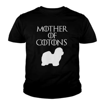 Cute Unique White Mother Of Coton De Tulear E010622 Ver2 Youth T-shirt | Mazezy