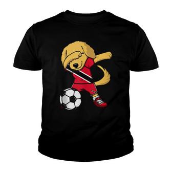 Dab Golden Retriever Trinidad And Tobago Soccer Fan Football Youth T-shirt | Mazezy