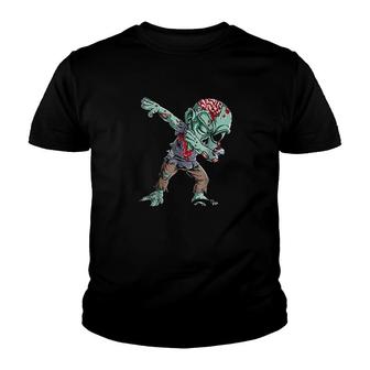 Dabbing Zombie Creepy Funny Youth T-shirt | Mazezy