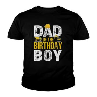Dad Of The Bday Boy Construction Bday Party Hat Men Youth T-shirt - Thegiftio UK