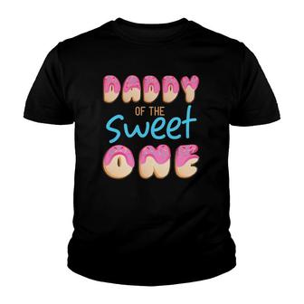 Daddy Of Sweet One First B-Day Party Matching Family Donut Youth T-shirt - Thegiftio UK