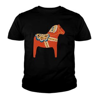 Dala Horse - Tradition In Sweden From 17Th Century Youth T-shirt | Mazezy