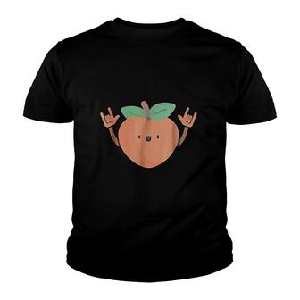 Dancing Peach Funny Dance Fruit Dancer Youth T-shirt | Mazezy