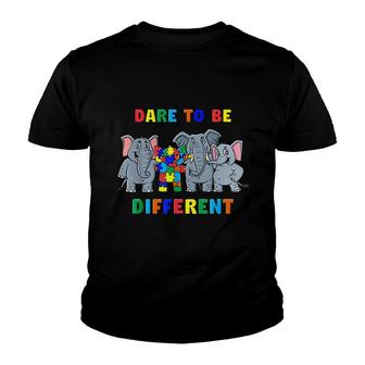 Dare To Be Different Elephants Youth T-shirt - Thegiftio UK