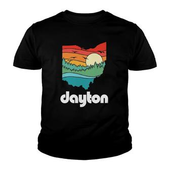 Dayton Ohio Outdoors Vintage Nature Retro Graphic Youth T-shirt | Mazezy