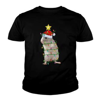 Degu Lighting Xmas Tree Matching Degu Christmas Youth T-shirt | Mazezy