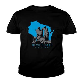 Devil's Lake State Park Wisconsin Rock Climbing Youth T-shirt | Mazezy