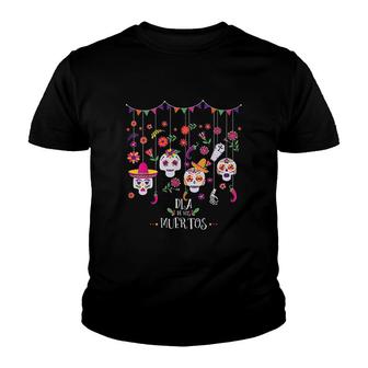 Dia De Los Muertos V4 Youth T-shirt - Thegiftio UK