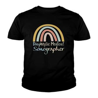 Diagnostic Medical Sonographer Boho Rainbow Pullover Youth T-shirt | Mazezy