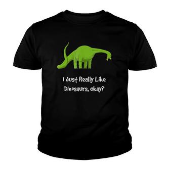 Dinosaur Gifts Brontosaurus, Really Like Dinosaurs Youth T-shirt | Mazezy