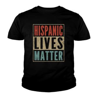 Distressed Retro Colors Hispanic Lives Matter Youth T-shirt | Mazezy