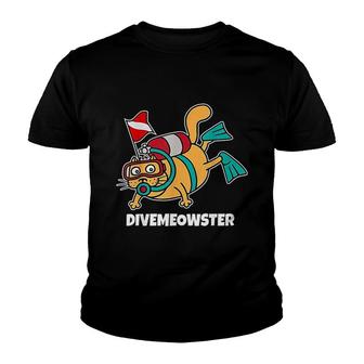 Dive Meowster Scuba Diving Funny Gifts For Dive Master Youth T-shirt - Thegiftio