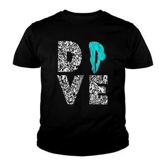 Dive Platform Diving Board Springboard Diving Diver Zip Youth T-shirt | Mazezy
