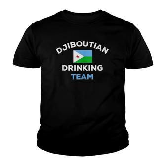 Djibouti Djiboutian Drinking Team Funny Beer Flag Matching Youth T-shirt | Mazezy