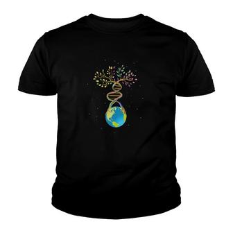 Dna Tree Life Mother Earth Genetics Biologist Science Youth T-shirt | Mazezy