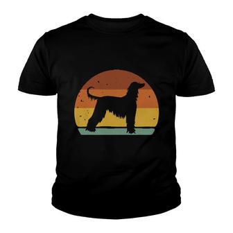 Dog Afghan Hound Retro Vintage332 Paws Youth T-shirt | Mazezy